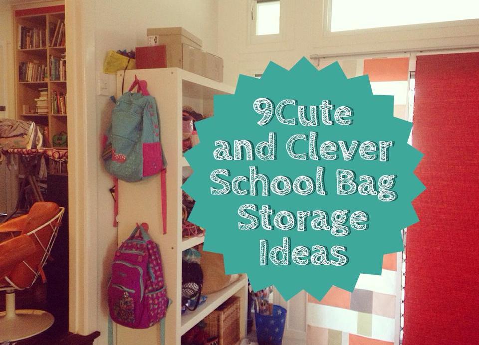school bag storage ideas