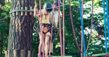 Kids in adventure park