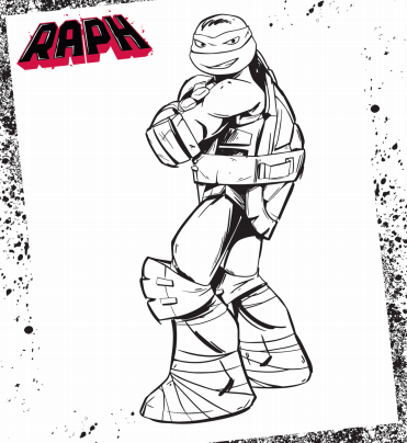 TMNT colouring in Raph - School Mum